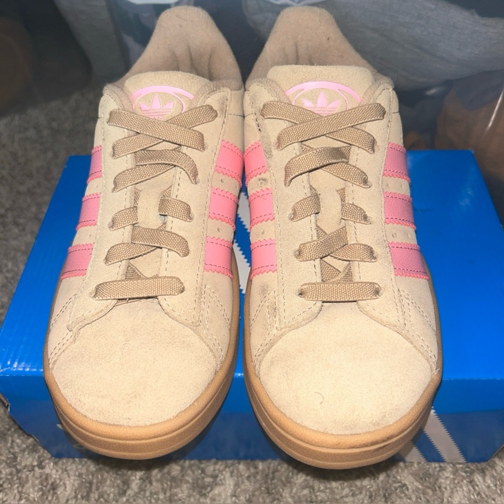 Adidas Beige and Pink Casual Sneakers Campus 00s